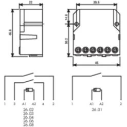 Télérupteur Pour Encastrement Finder 26.02.8.230.0000 2 NO (T) 230 V/AC 10 A 2500 VA 1 Pc(s) -Legrand || Schneider® Soldes Boutique 16610623 3