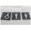 Kit De 3 Pictogrammes étiquette Pour Voyant 45X45mm WC - Homme -Femme Systo HAGER WS607