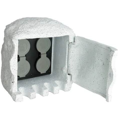 Prise De Jardin Sous Forme De Fausse Pierre Avec Télécommande VidaXL 1 Prise De Jardin Sous Forme De Fausse Pierre Avec Télécommande VidaXL