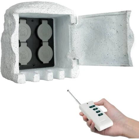 Prise De Jardin Sous Forme De Fausse Pierre Avec Télécommande VidaXL 4 Prise De Jardin Sous Forme De Fausse Pierre Avec Télécommande VidaXL – Image 4