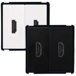 Prise Double HDMI Modern Blanc