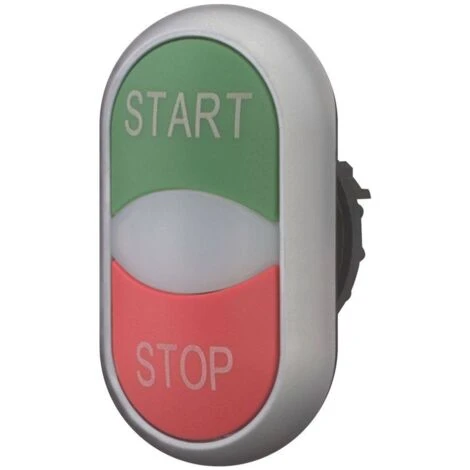 Eaton 216702 M22-DDL-GR-GB1/GB0 Bouton-poussoir à Double Touche Collerette Plastique 1 Pc(s) 1 Eaton 216702 M22-DDL-GR-GB1/GB0 Bouton-poussoir à Double Touche Collerette Plastique 1 Pc(s)