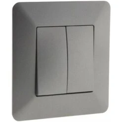 Interrupteur Double Va-et-vient Titanium - Artezo