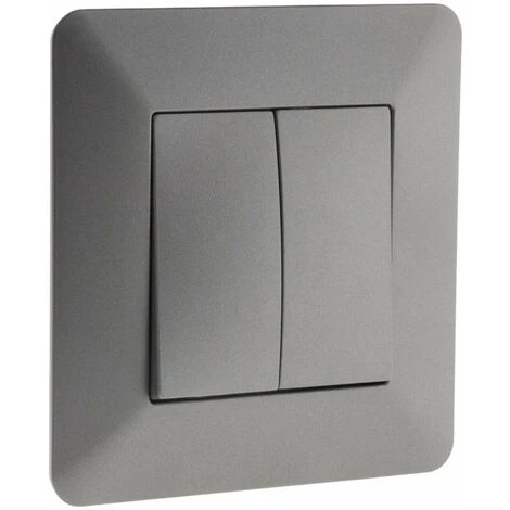 Interrupteur Double Va-et-vient Titanium - Artezo 1 Interrupteur Double Va-et-vient Titanium - Artezo