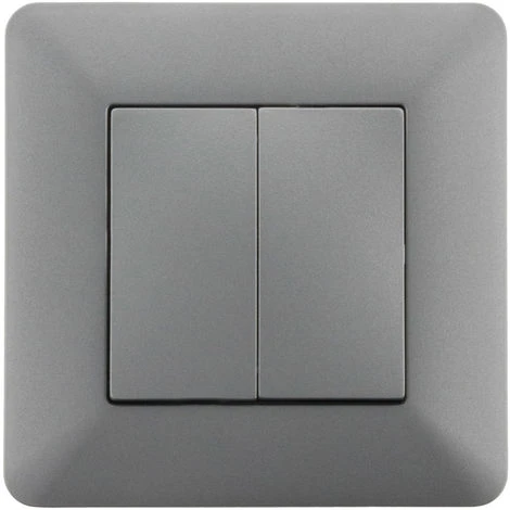 Interrupteur Double Va-et-vient Titanium - Artezo 2 Interrupteur Double Va-et-vient Titanium - Artezo – Image 2