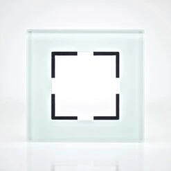 Plaque De Finition Verre Vert 1 Poste 84x87x10mm