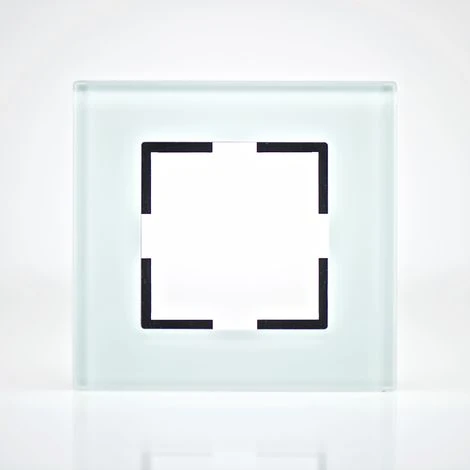 Plaque De Finition Verre Vert 1 Poste 84x87x10mm 1 Plaque De Finition Verre Vert 1 Poste 84x87x10mm