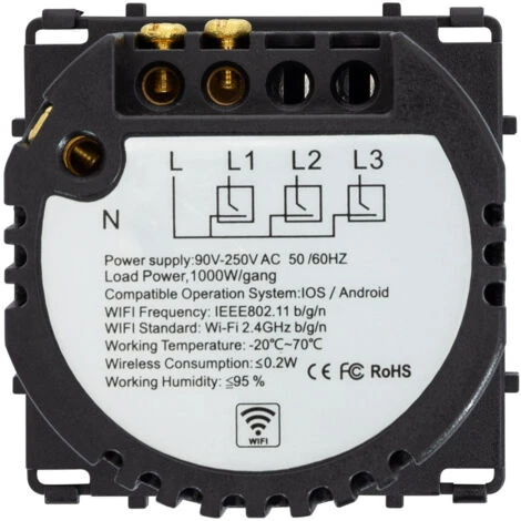 Interrupteur Tactile WiFi Simple Modern Blanc 5 Interrupteur Tactile WiFi Simple Modern Blanc – Image 5