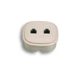 Prise Téléphonique Murale/encastrée Pour 2 Fiches 6/4c Fanton 22380