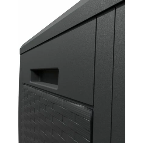 Coffre De Rangement Malle 310 Litres Stockage Coussins Avec Roulettes Extérieur Jardin Modèle Au Choix Rattan - Anthracite (en) 3 Coffre De Rangement Malle 310 Litres Stockage Coussins Avec Roulettes Extérieur Jardin Modèle Au Choix Rattan - Anthracite (en) – Image 3