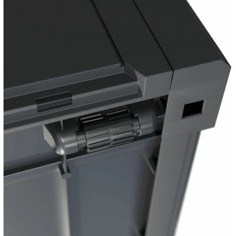 Coffre De Rangement Malle 310 Litres Stockage Coussins Avec Roulettes Extérieur Jardin Modèle Au Choix Rattan - Anthracite (en) 5 Coffre De Rangement Malle 310 Litres Stockage Coussins Avec Roulettes Extérieur Jardin Modèle Au Choix Rattan - Anthracite (en) – Image 5