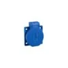Schneider® PratiKa - Socle De Prise NF 50x50mm - 2P+T 10-16 A - IP54 - Connex. Arr. - Bleu