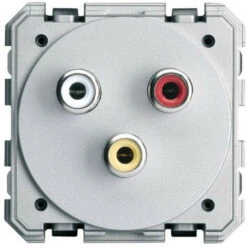 RCA Audio/video Bornier à Vis 2 Modules HAGER WXF631