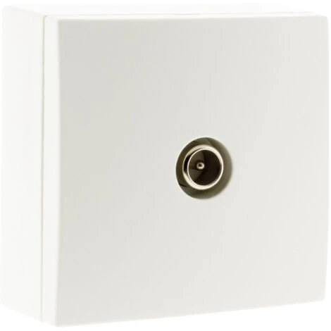 Prise TV Ø9,52 Saillie Blanc - Bel'Vue 1 Prise TV Ø9,52 Saillie Blanc - Bel'Vue