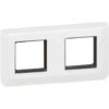 Plaque Et Support Mosaic 2x2 Modules Composable -Entraxe 71mm -Horizontal -Blanc - Legrand