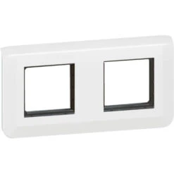Plaque Et Support Mosaic 2x2 Modules Composable -Entraxe 71mm -Horizontal -Blanc - Legrand