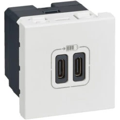 Double Chargeur USB Mosaic - Type C - 2 Modules - Composable - Blanc - Legrand 5 Double Chargeur USB Mosaic - Type C - 2 Modules - Composable - Blanc - Legrand -Legrand || Schneider® Soldes Boutique 19764452 3
