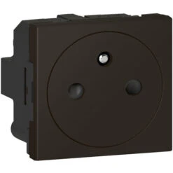 Prise De Courant Mosaic Surface Avec Terre - Composable - 2 Modules - Noir - Legrand