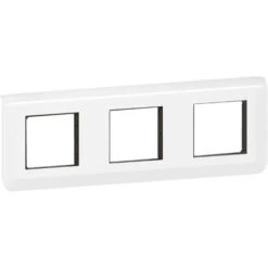 Plaque + Support Mosaic Composable 3x2 Modules -Entraxe 71 Mm -Horizontal -Blanc - Legrand
