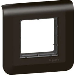 Plaque + Support Mosaic Pour 2 Modules - Composable - Fixation à Vis - Noir - Legrand