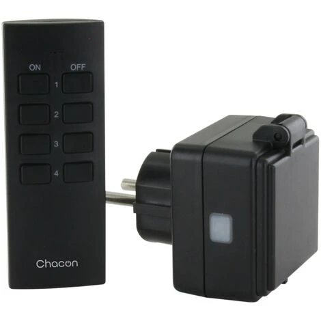 Set De 3 Minis Prises étanches Chacon + Télécommande 2 Set De 3 Minis Prises étanches Chacon + Télécommande – Image 2