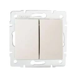 Interrupteur Encastrable Double LOGI Crème