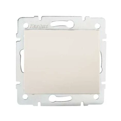 Bouton Poussoir Encastrable Simple LOGI Crème 1 Bouton Poussoir Encastrable Simple LOGI Crème