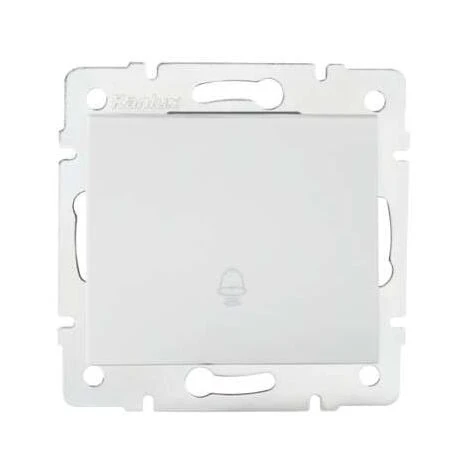Bouton Poussoir Encastrable Pour Sonnette LOGI Blanc 1 Bouton Poussoir Encastrable Pour Sonnette LOGI Blanc