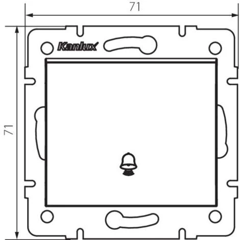 Bouton Poussoir Encastrable Pour Sonnette LOGI Blanc 2 Bouton Poussoir Encastrable Pour Sonnette LOGI Blanc – Image 2