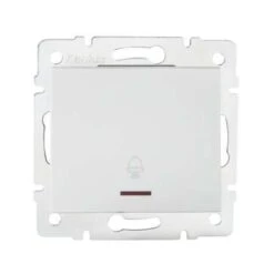 Bouton Poussoir Encastrable Pour Sonnette Avec Témoin LED LOGI Blanc