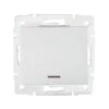 Interrupteur Encastrable Simple Avec Témoin LED LOGI Blanc