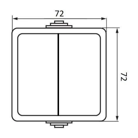 Interrupteur Va-et-Vient Double Étanche TEKNO Noir 2 Interrupteur Va-et-Vient Double Étanche TEKNO Noir – Image 2