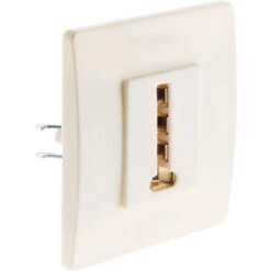 Prise Téléphone 8 Plots Vis + Griffes Blanc - Diwone