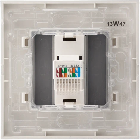 Prise TEL. RJ 45 Cat.5 Prêt à Poser -Silver - Simplea 3 Prise TEL. RJ 45 Cat.5 Prêt à Poser -Silver - Simplea – Image 3