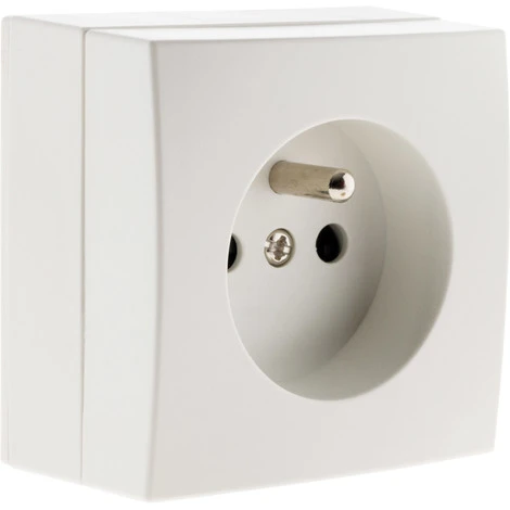 Prise 2P+T 16A Saillie Bel'Vue- Blanc 1 Prise 2P+T 16A Saillie Bel'Vue- Blanc