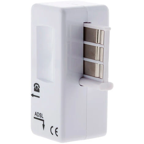 Filtre ADSL Blanc M/F Gigogne + RJ - Zenitech 2 Filtre ADSL Blanc M/F Gigogne + RJ - Zenitech – Image 2
