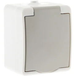 Prise 2P+T IP54 - Gris Clair