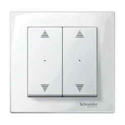 Schneider® KNX M-Plan Commande Double 2 Marquages Double Flèche Blanc Pol. Brillant SCHNEIDER MTN619719