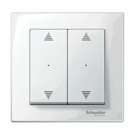 Schneider® KNX M-Plan Commande Double 2 Marquages Double Flèche Blanc Pol. Brillant SCHNEIDER MTN619719 1 Schneider® KNX M-Plan Commande Double 2 Marquages Double Flèche Blanc Pol. Brillant SCHNEIDER MTN619719