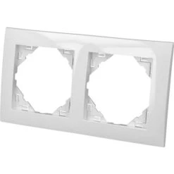 Plaque De Finition Blanche Double Efapel Logus 90