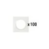 Lot De 100 Plaques De Finition Carrées 1 Poste Dooxie - Blanc - 600941 - Legrand