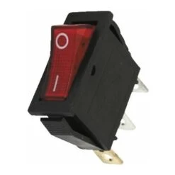 Interrupteur Lumineux Rouge 0/1 15A 3XFASTON - DIFF