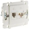 Prise RJ11 + RJ45 Nu Blanc - Clarys
