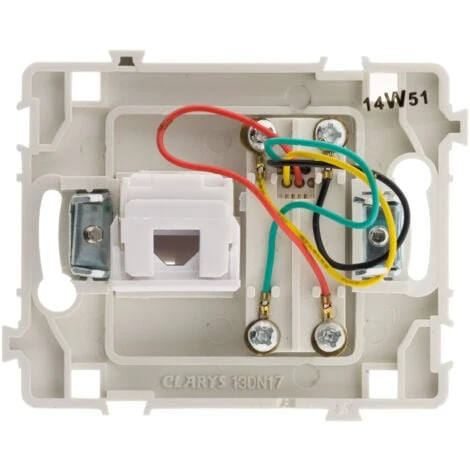 Prise RJ11 + RJ45 Nu Blanc - Clarys 4 Prise RJ11 + RJ45 Nu Blanc - Clarys – Image 4