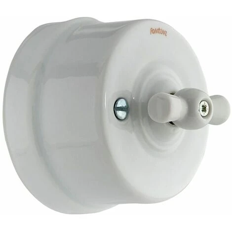 GARBY - Interrupteur Va & Vient Porcelaine Blanche Manette Porcelaine Blanche 10A-250V - Réf. 30308173 - FONTINI 1 GARBY - Interrupteur Va & Vient Porcelaine Blanche Manette Porcelaine Blanche 10A-250V - Réf. 30308173 - FONTINI