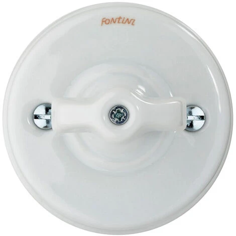 GARBY - Interrupteur Va & Vient Porcelaine Blanche Manette Porcelaine Blanche 10A-250V - Réf. 30308173 - FONTINI 4 GARBY - Interrupteur Va & Vient Porcelaine Blanche Manette Porcelaine Blanche 10A-250V - Réf. 30308173 - FONTINI – Image 4