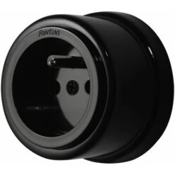 GARBY - Prise Avec Terre Porcelaine Noire 16A-250V Réf. 30208273 - FONTINI