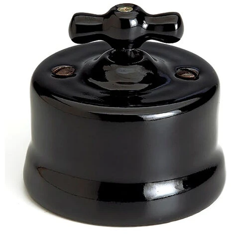 GARBY - Interrupteur Va & Vient Porcelaine Noire Manette Porcelaine Noire 10A-250V - Réf. 30308273 - FONTINI 3 GARBY - Interrupteur Va & Vient Porcelaine Noire Manette Porcelaine Noire 10A-250V - Réf. 30308273 - FONTINI – Image 3