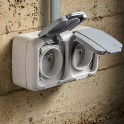 Étanche Double Prise 2P+T Gris - SIEMENS - SIEMENS -Legrand || Schneider® Soldes Boutique 30747507 4