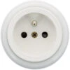 GARBY - Prise Avec Terre Porcelaine Blanche 16A-250V Réf. 30208173 - FONTINI